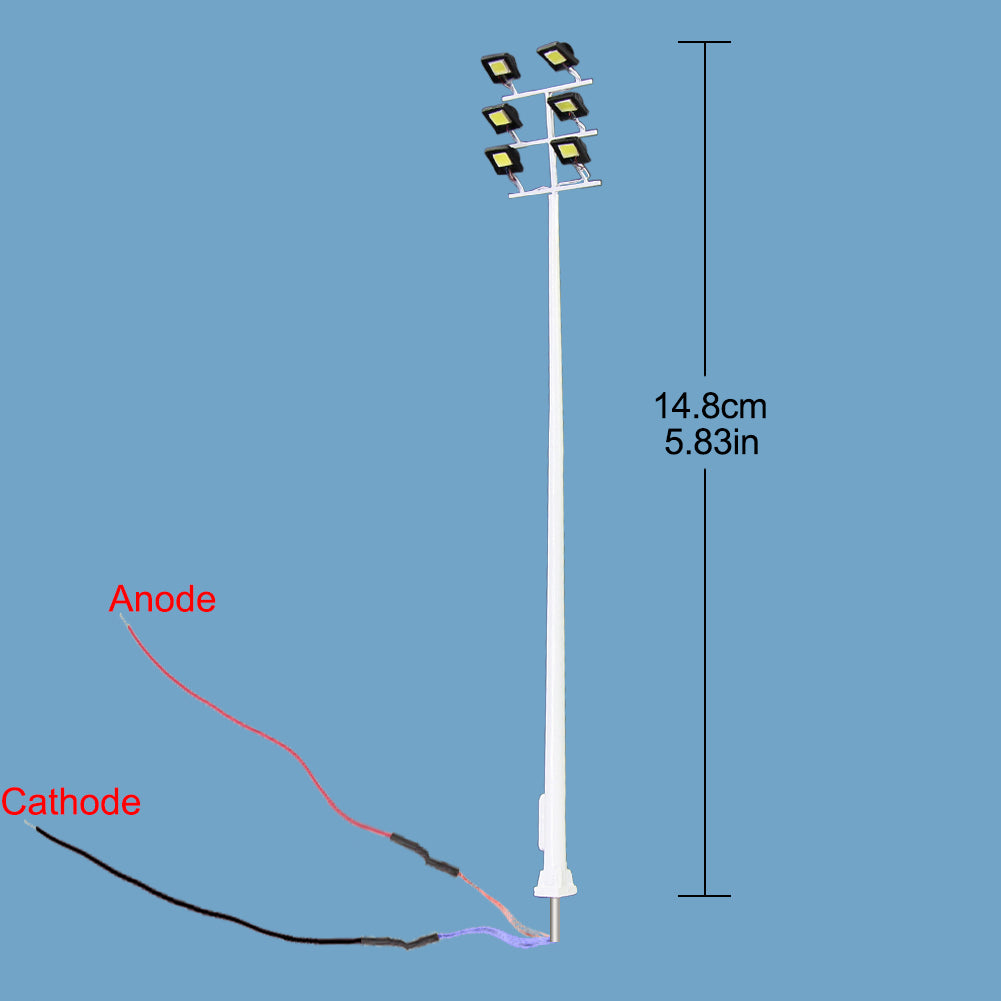 LSL15 2pcs HO N Scale Plaza Lamppost Playground Street Light