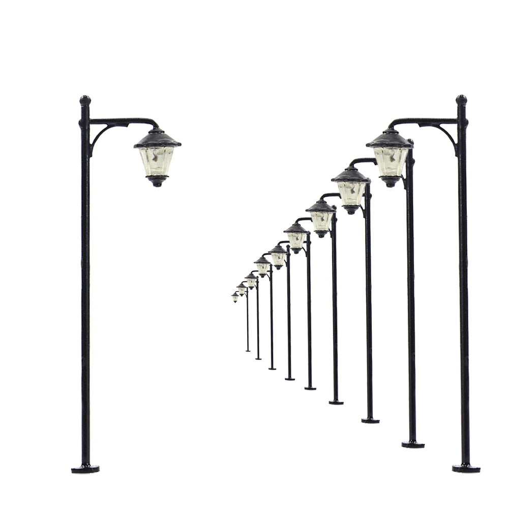 LYM11 10pcs HO Scale 1:87 Lamppost Street Light