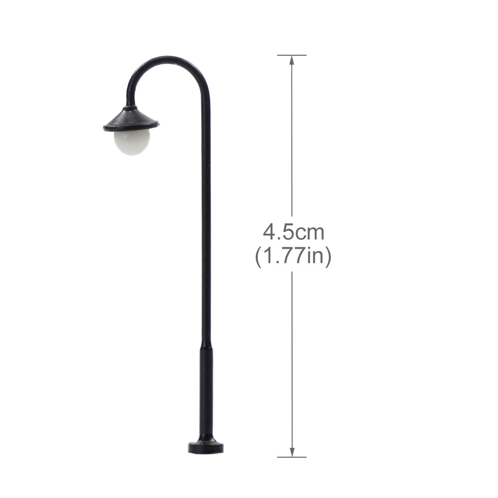 LYM13 10pcs N Scale 1:160 Street Light Lamps LED 4.5cm 12V