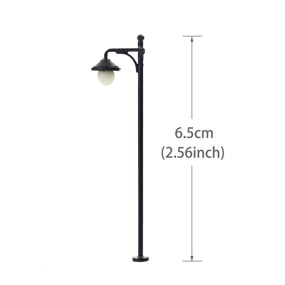 LYM22 10pcs HO Scale 1:87 Lamp Post LED