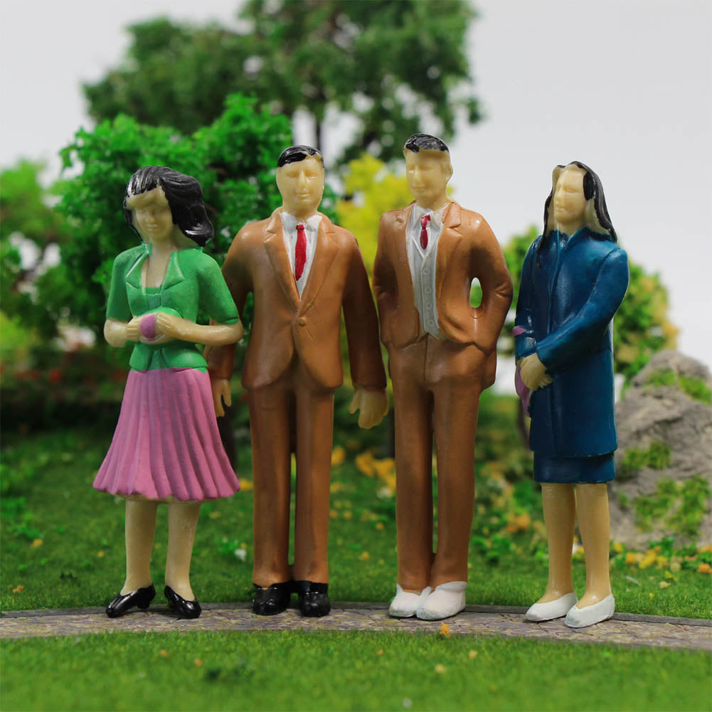 P2501 14pcs G Scale 1:25 Painted Figures Standing Sitting People