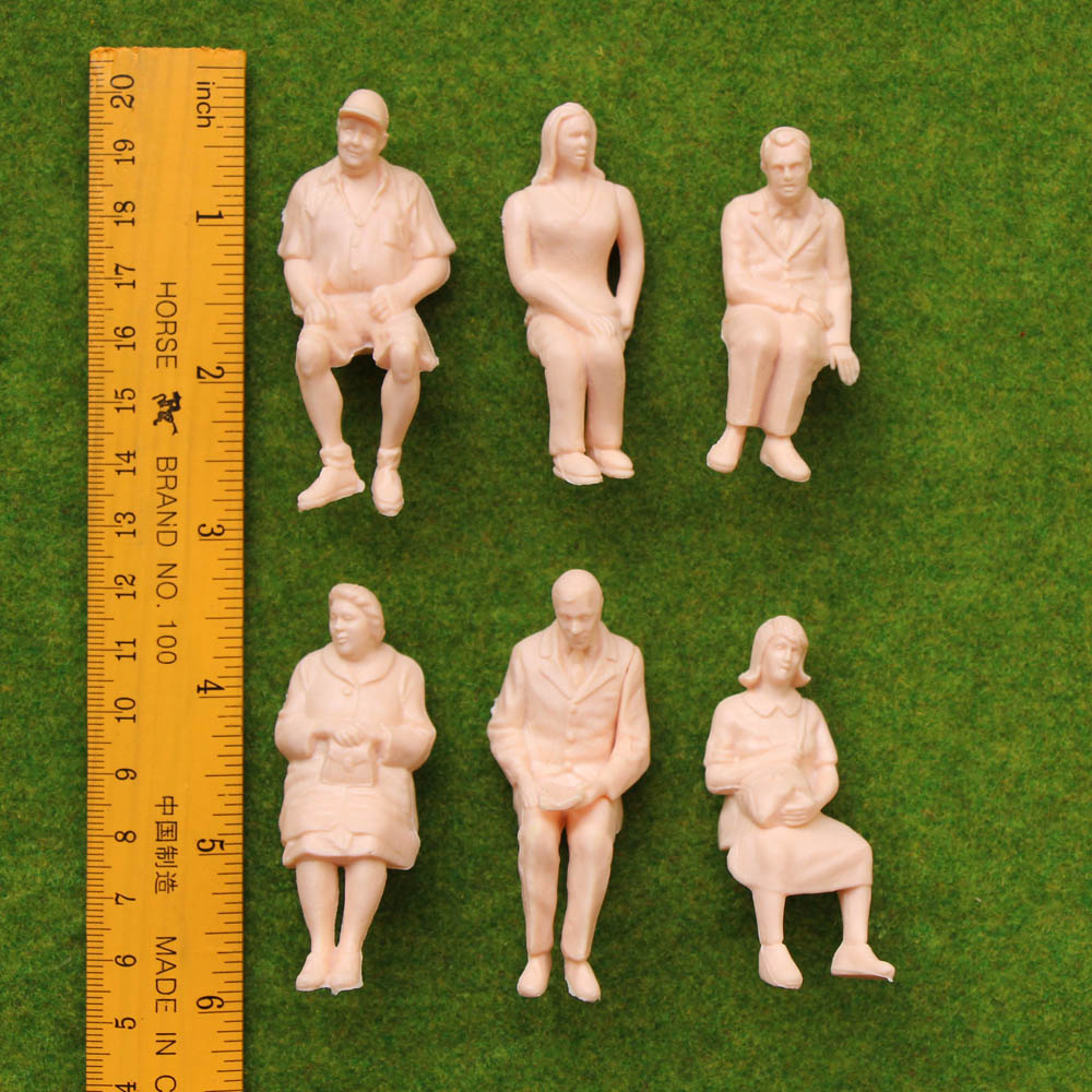 thumbnail image 2 of G Scale Painted Seated Figures – 12pc Set, 1:22.5-1:25 Scale For Model Railway 2 of 6
