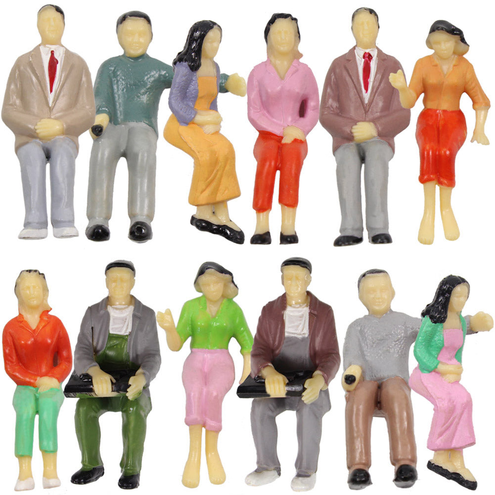 P25S 12pcs G Scale 1:25 Sitting Figures People