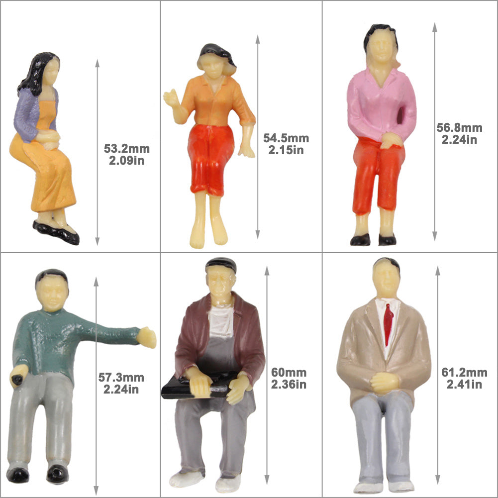 P25S 12pcs G Scale 1:25 Sitting Figures People