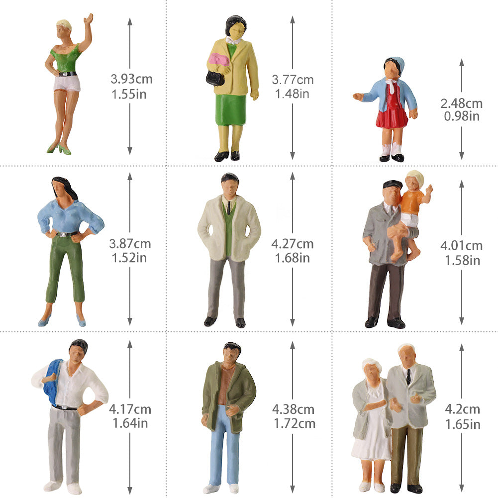 P4306 20pcs O Scale 1:43 Painted Standing Figures Passenger