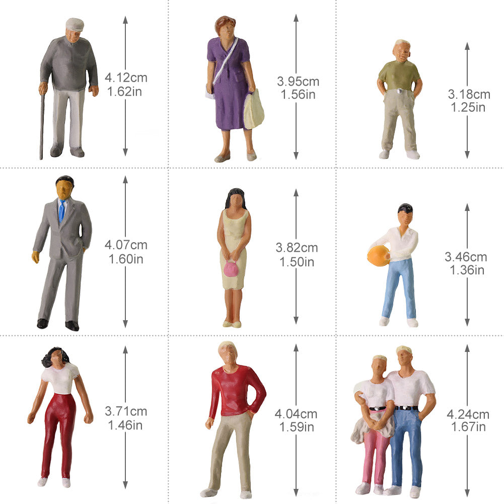 P4310 30pcs O Scale 1:43 Standing Painted Figures