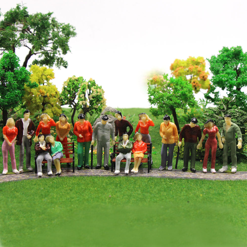 P43 25pcs O Scale 1:43 Painted Figures People