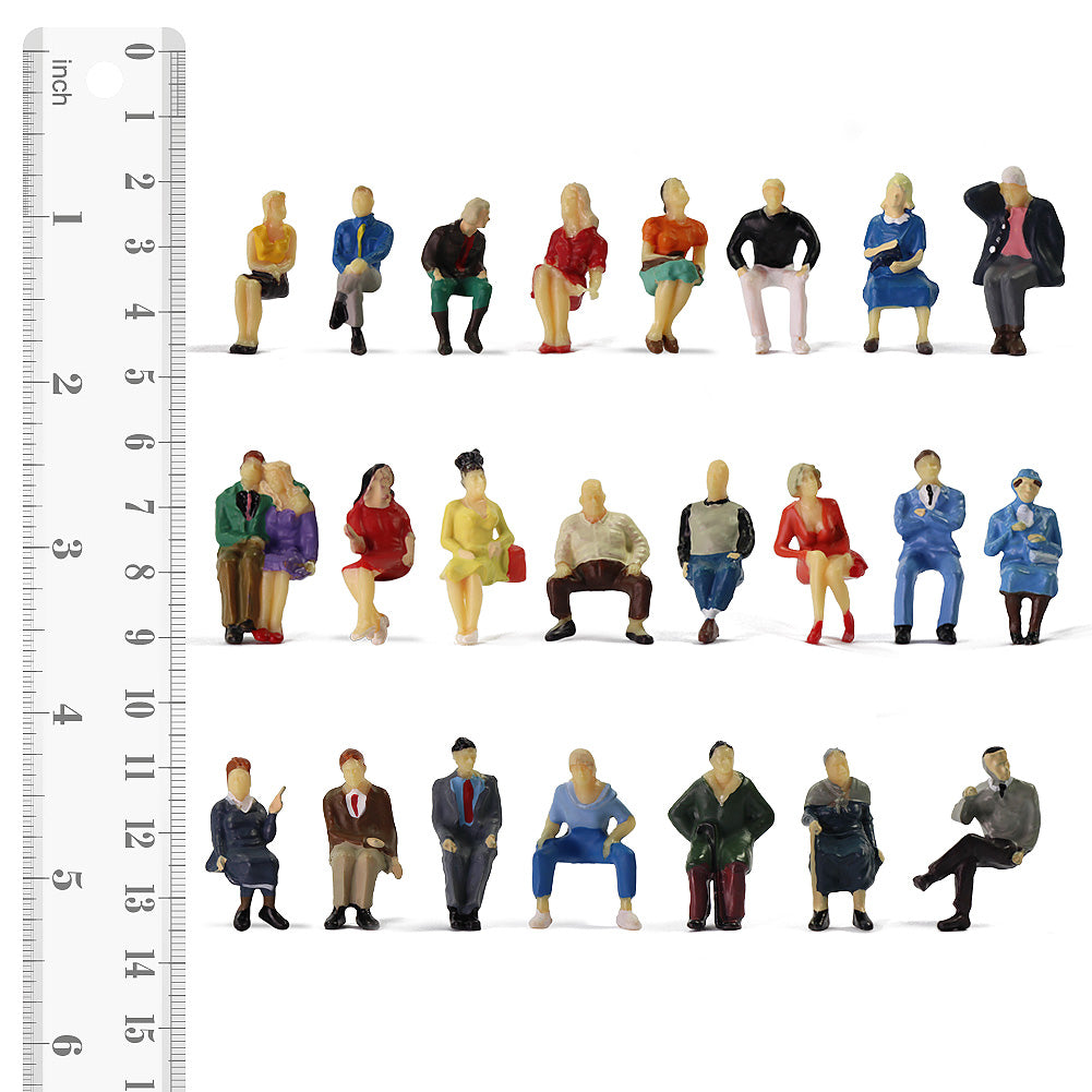 P4802 24pcs O Scale 1:50 Sitting Figures People
