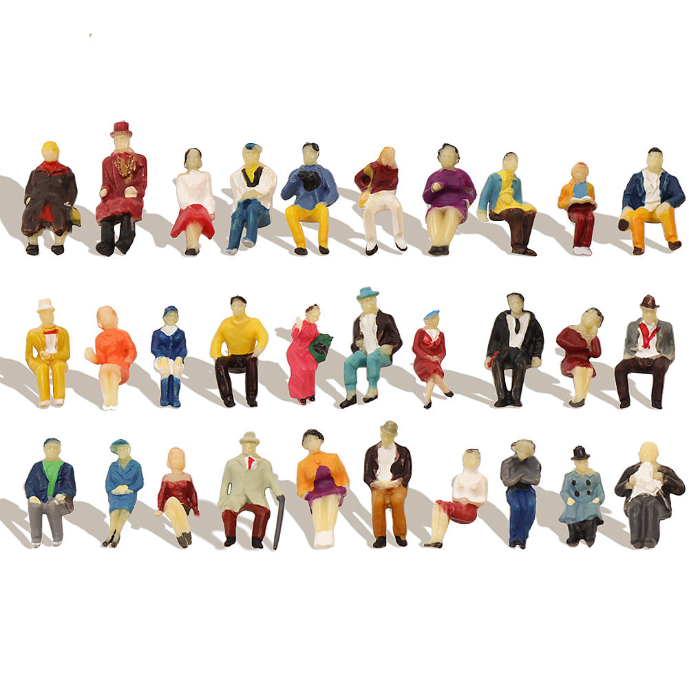 P8711 60pcs HO Scale 1:87 Seated People Sitting Figures
