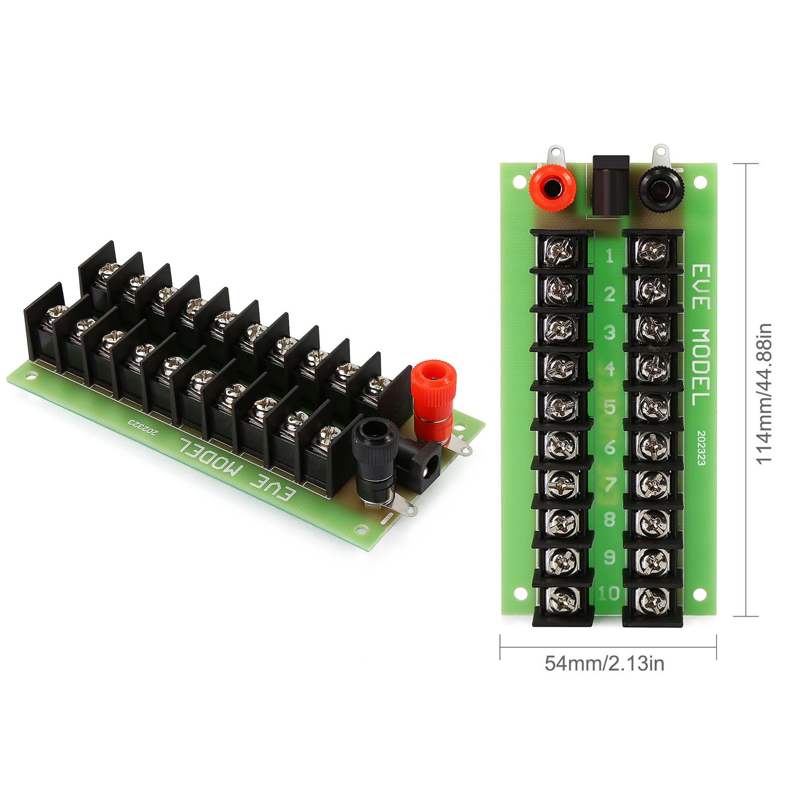 PCB005 1 Set Power Distribution Board 3 Inputs 2 x 10 Outputs for DC AC Voltage
