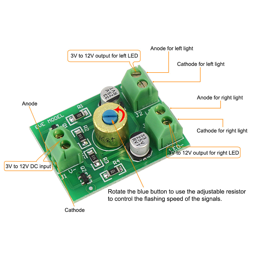 PCB006 1pc/2pcs Circuit Board Flasher