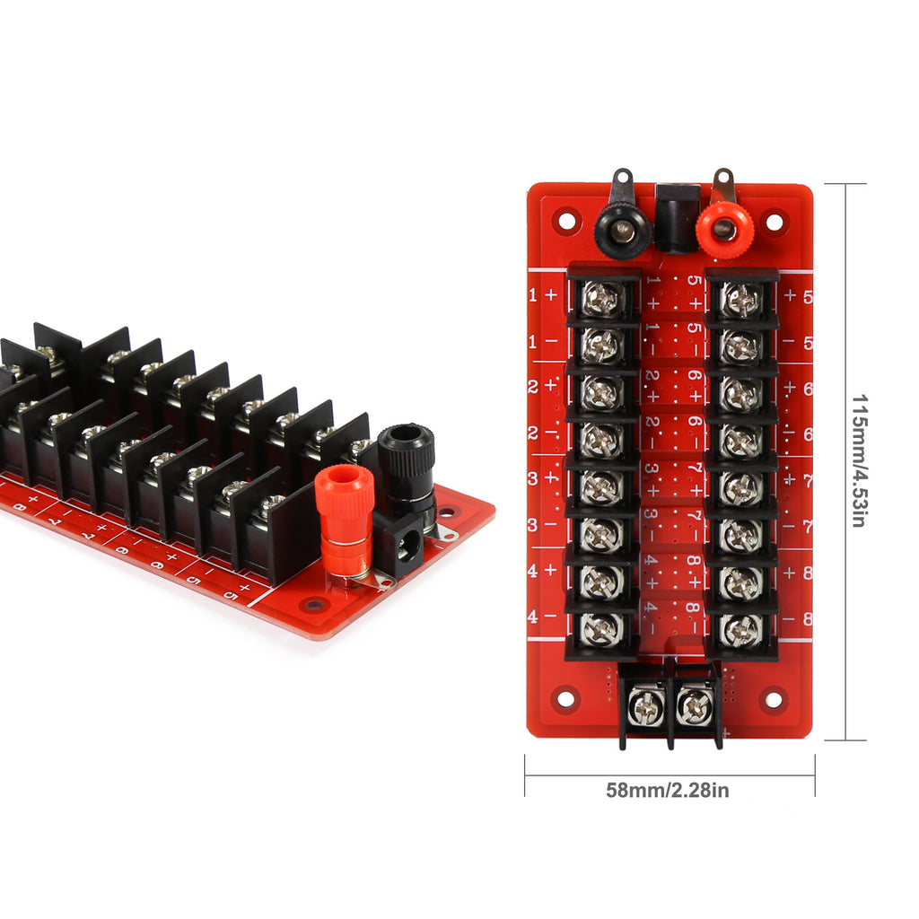 PCB016 1 Unit Distribution Module 20A Power Distributor 3 Inputs 8 Pai