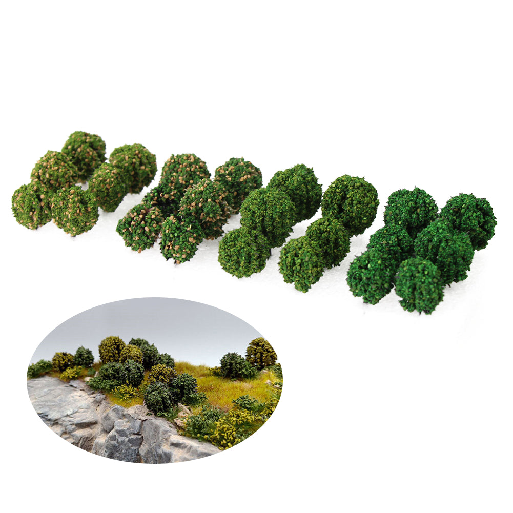 PJ11 12pcs Shrub Cluster Bush Clusters Military Simulation