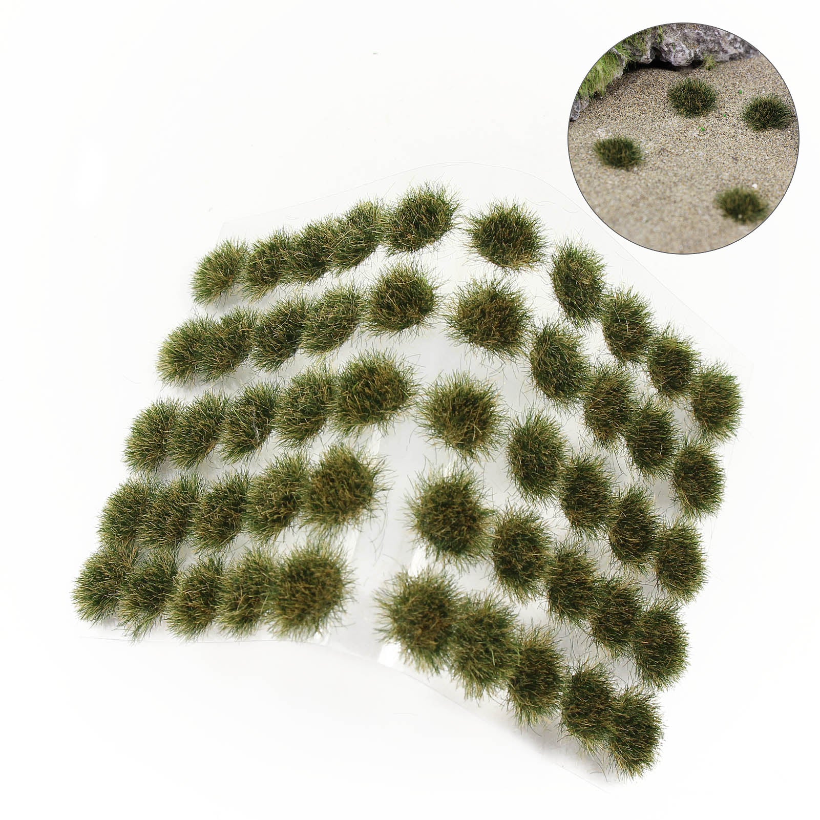 PJ15 50pcs O/OO Scale Grass Clusters Model Scenery