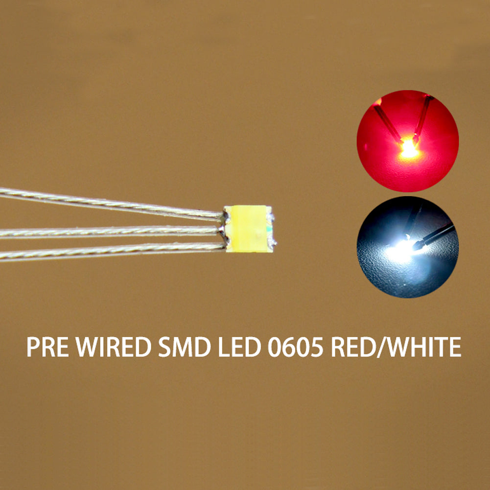DT0605 20pcs Pre-wired Litz Wired Leads Bi-color SMD LED