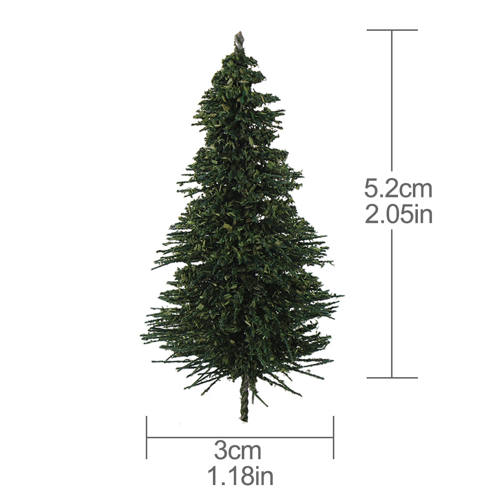 S0805 50pcs N Scale 1:160 Model Pine Trees