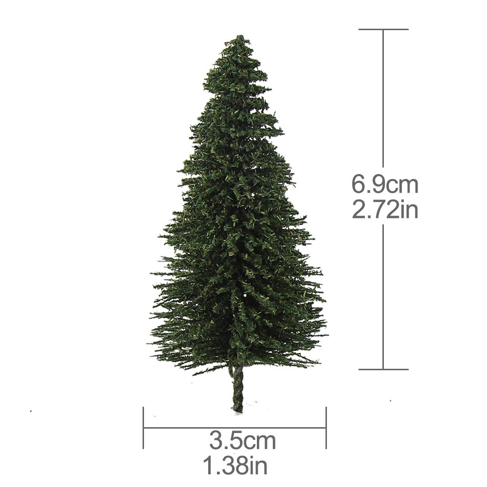 S0806 40pcs TT Scale  Model Pine Trees 6.5cm