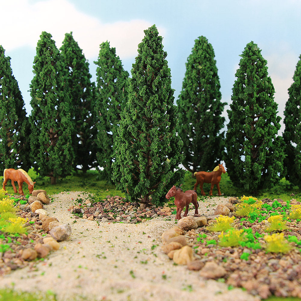 S16060 10pcs O/G Scale 1:25 Model Pine Trees