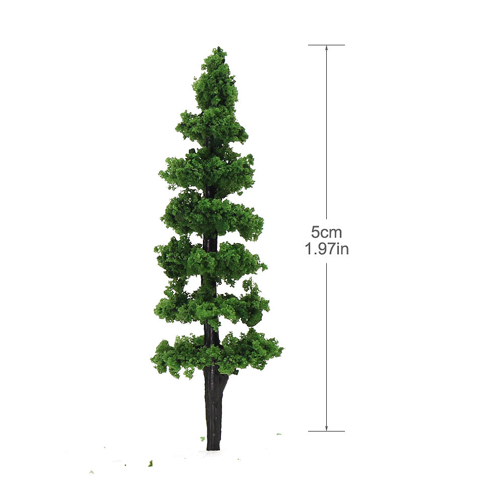 TC50 50pcs N Scale 1:150 Model Trees Green