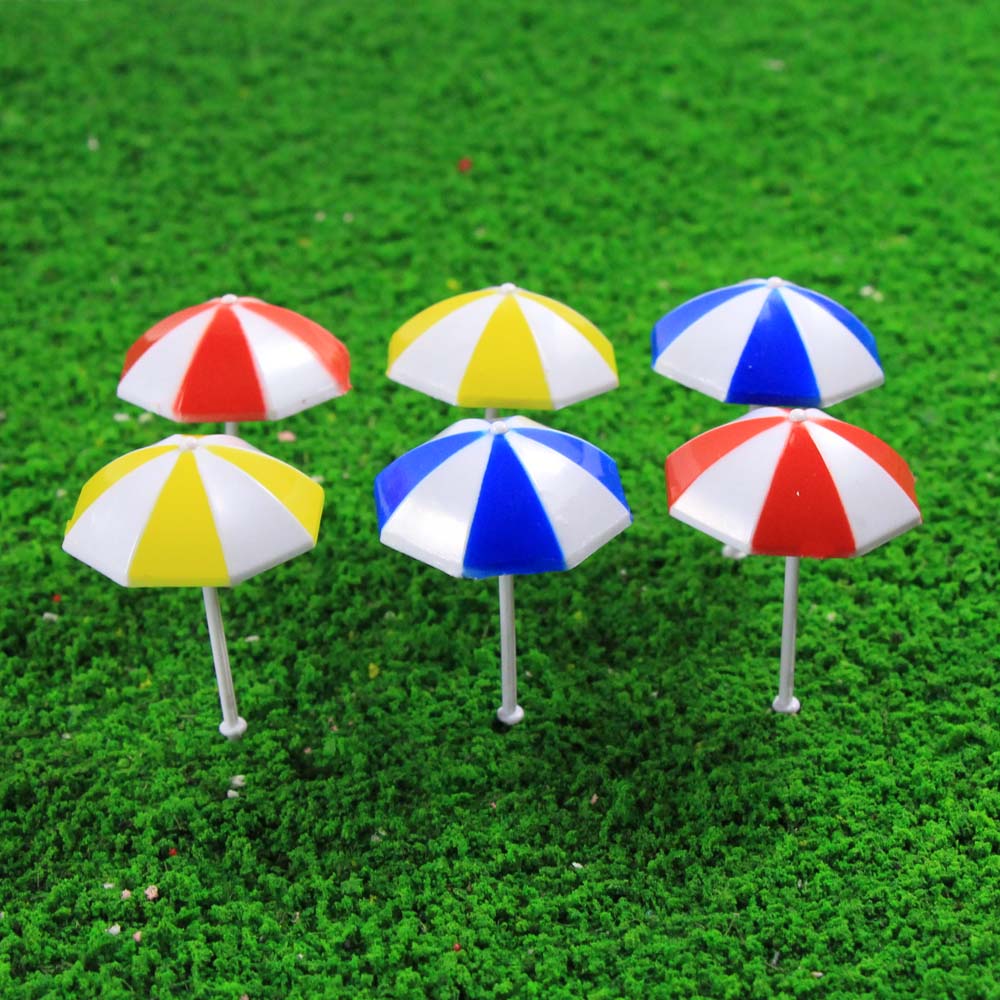 TYS11075 6pcs OO Scale 1:75 Model Sun Umbrella Parasol