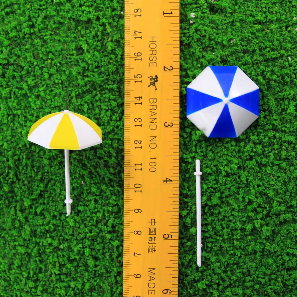 TYS11075 6pcs OO Scale 1:75 Model Sun Umbrella Parasol