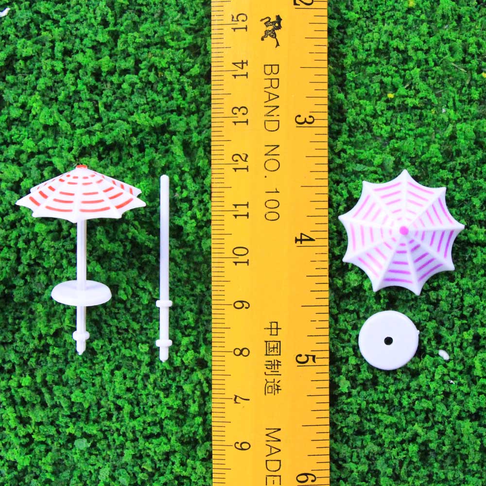 TYS13100 8pcs TT/HO Scale 1:100 Model Sun Umbrella