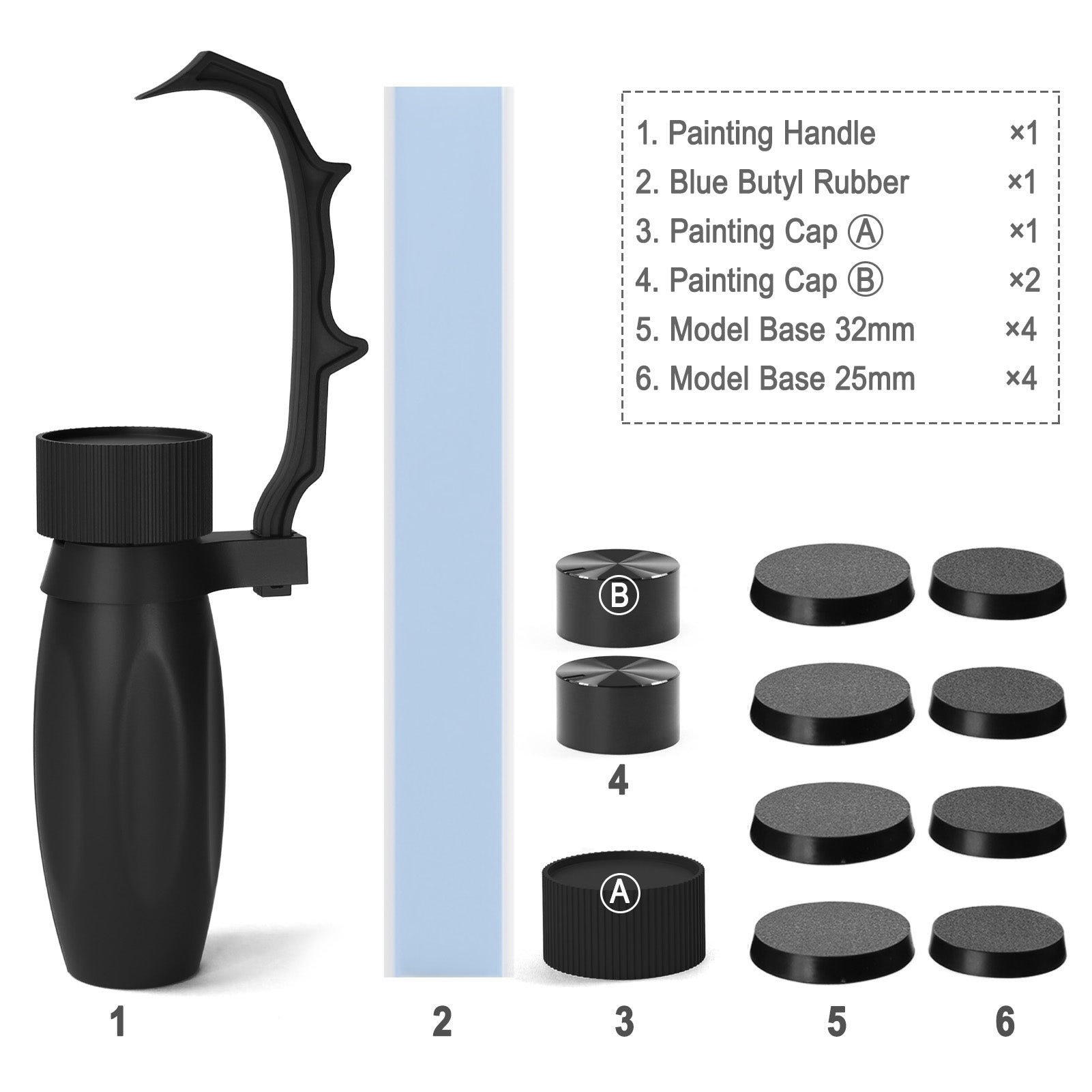 WH01 Painting Handle for Wargame Miniautres with Model Bases