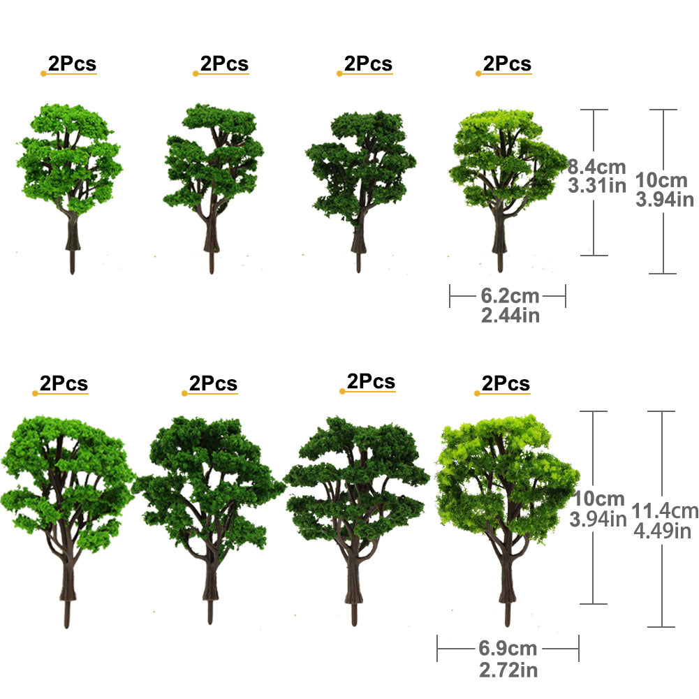 S0601 16pcs HO Scale 1:87 Model Trees Courtyard Scenic
