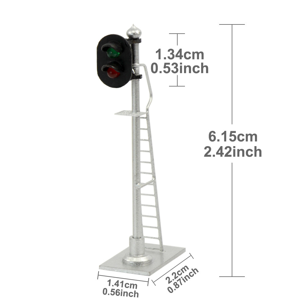 JTD873GR 3pcs HO Scale 1:87 Train Signals 2-Light 12V