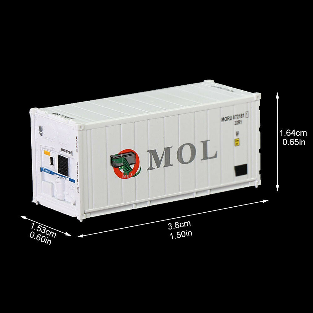 C15011 1pc N Scale 1:160 20ft Hi-Cube Reefer Shipping Container